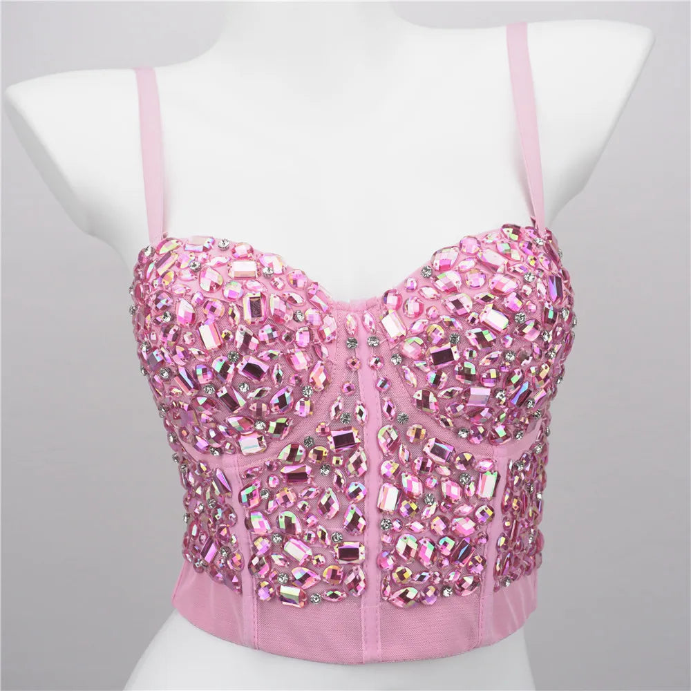 Rhinestone Bustier Top