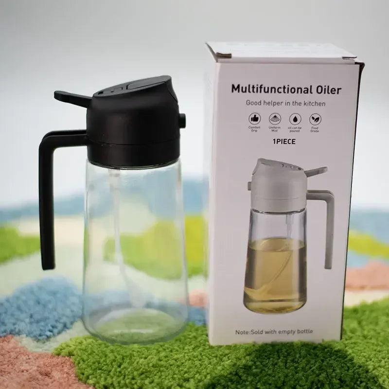 2in1 500ml Glass Oil Spray Bottle