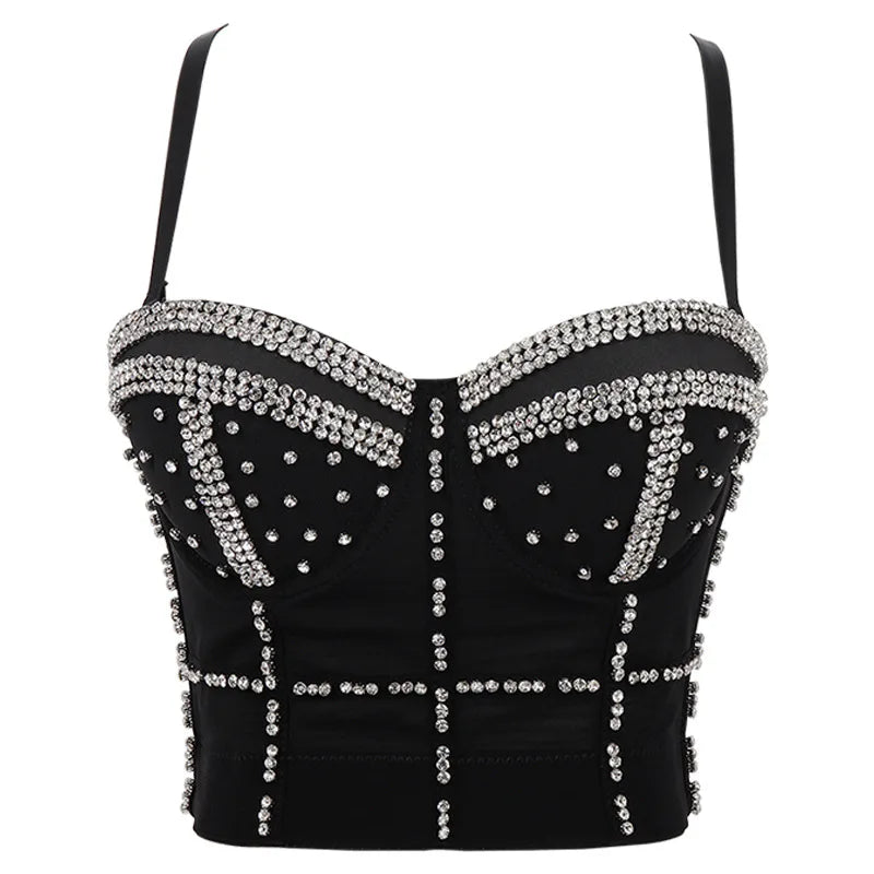 Rhinestone Bustier Top