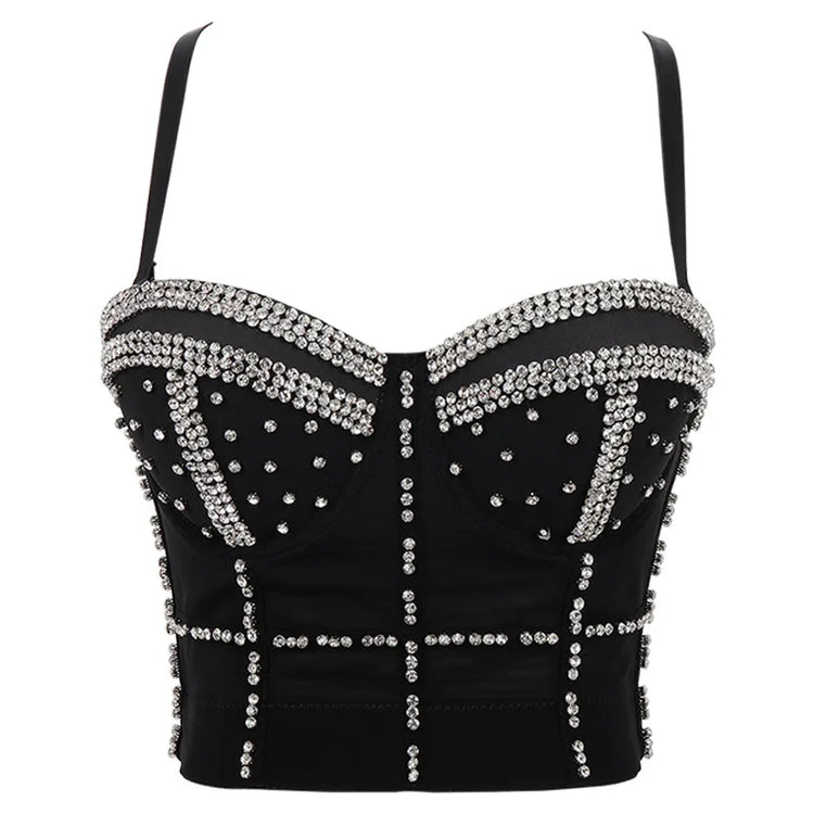 Rhinestone Bustier Top