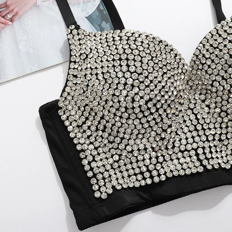Rhinestone Bustier Top