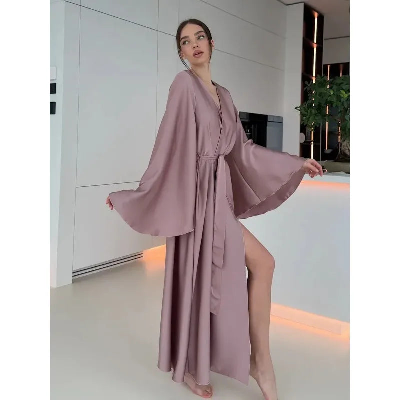 Long Bell-Sleeve Robe