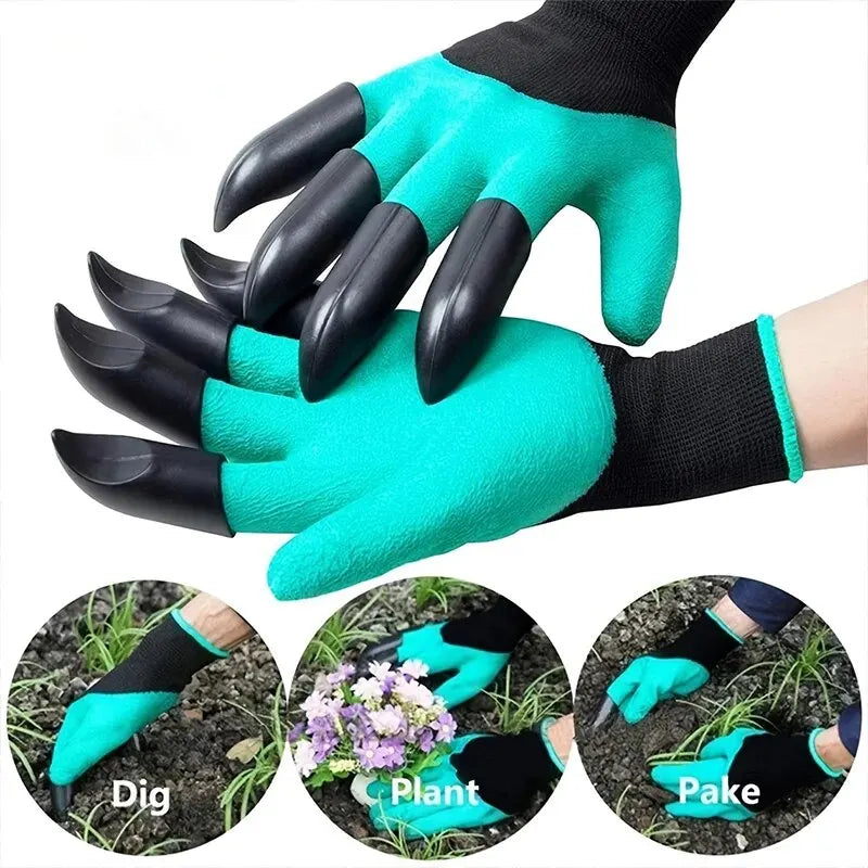 Garden gloves with claws