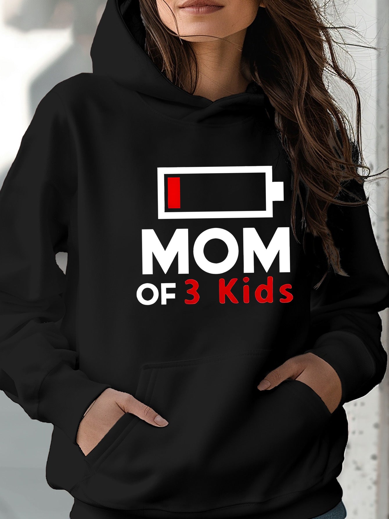 "Mom of 3 Kids" Hooded