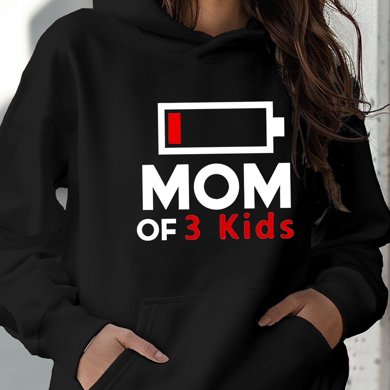 "Mom of 3 Kids" Hooded