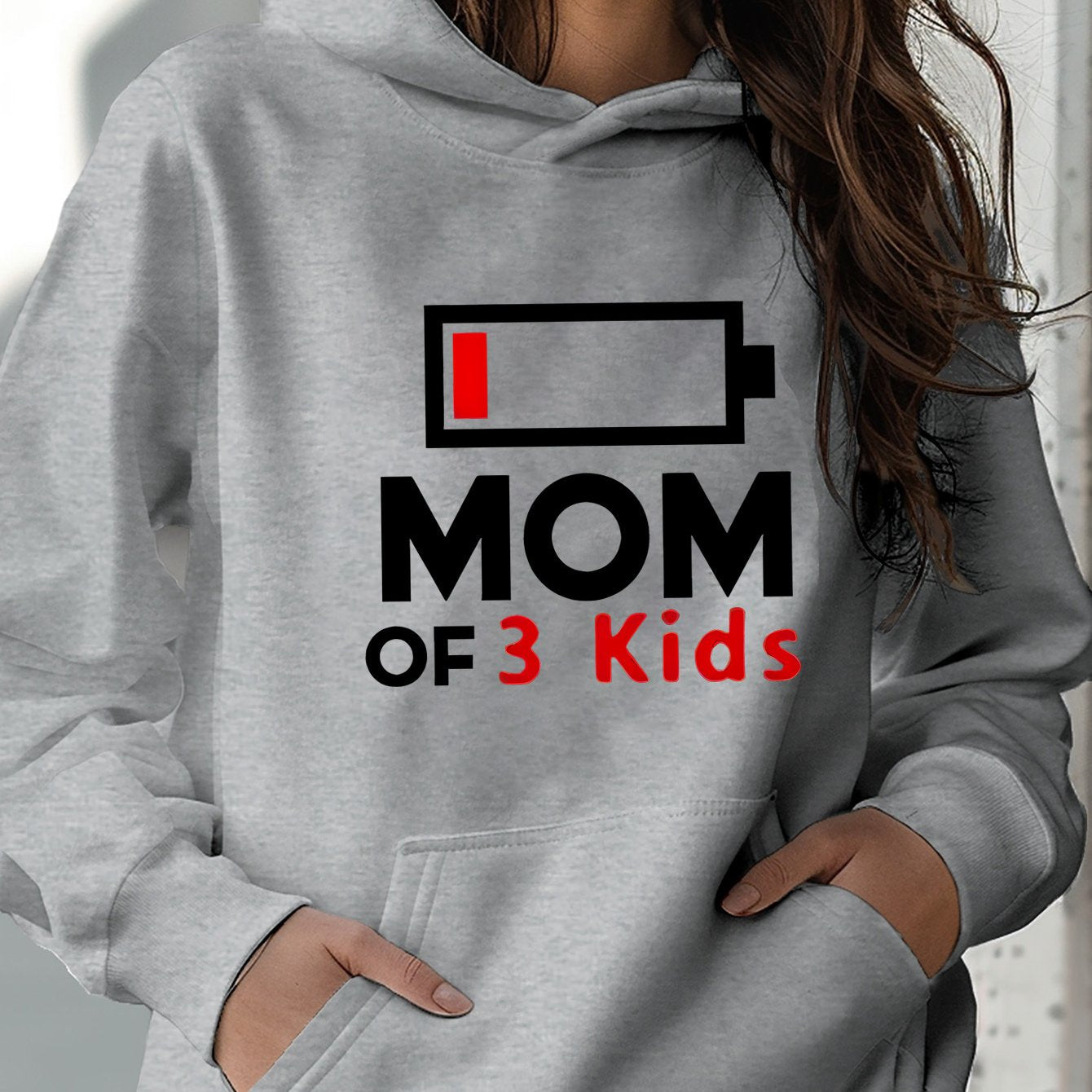 "Mom of 3 Kids" Hooded